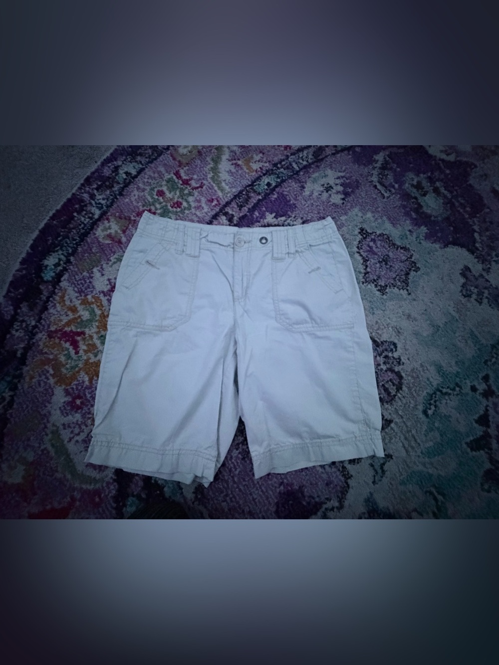 St. John's Bay Women’s White Bermuda Shorts